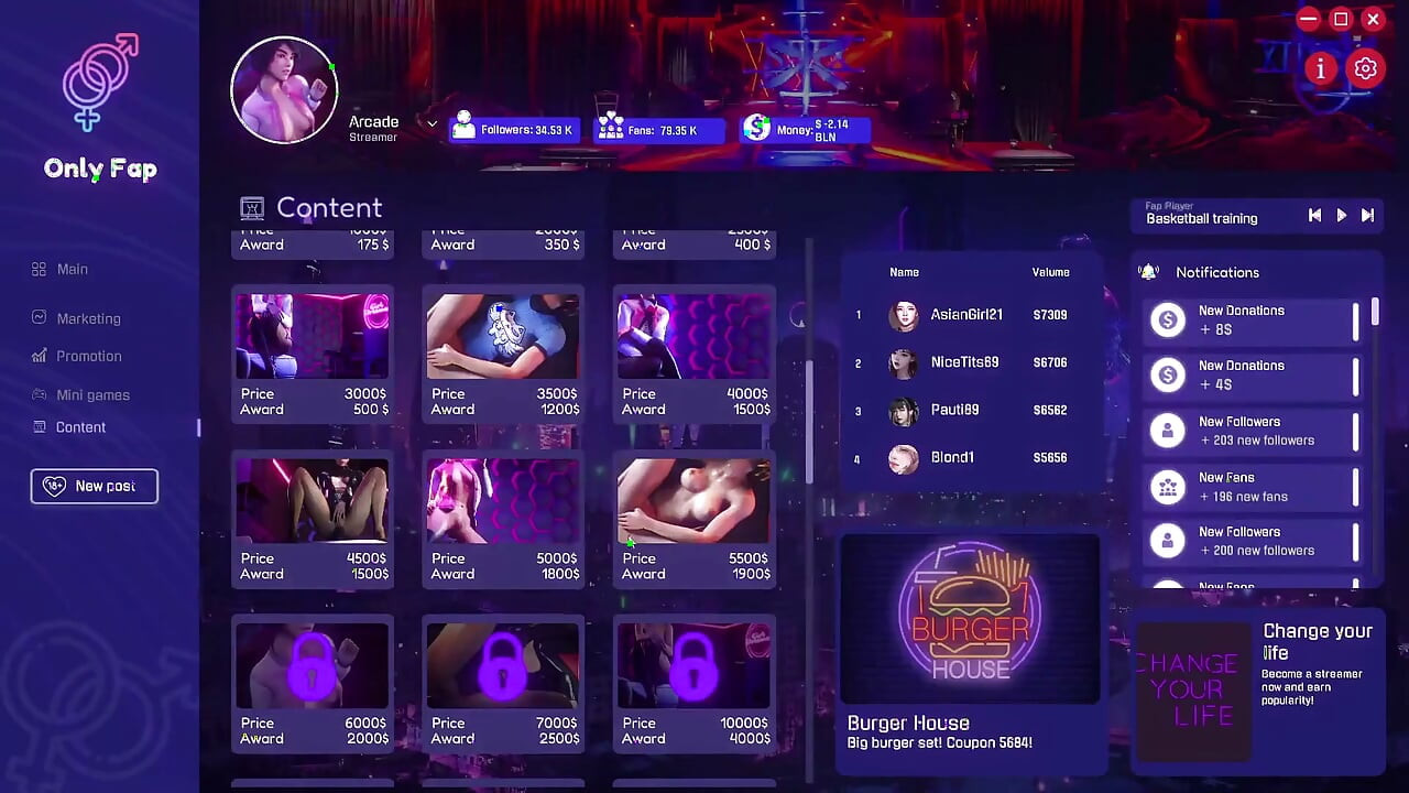 Onlyfap Simulator 4 Porn Game Play part 01 Sex Game, Nude Game