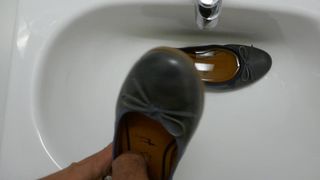 Fucking and cumming in co-worker shoe (ballet flats)