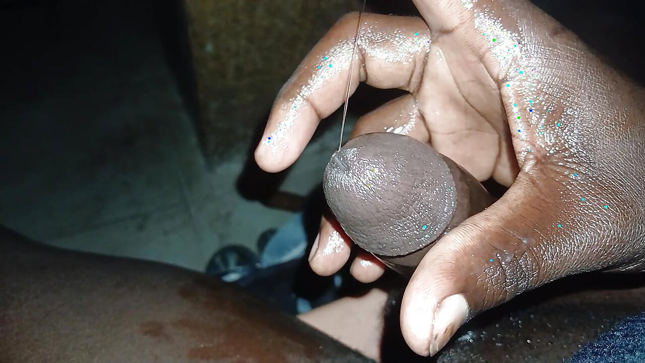 Big black dick handjob until cum