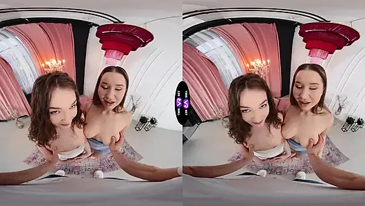 Две шлюшки, один член - лучшие друзья делят мясистую порцию спермы - TeenMegaWorld