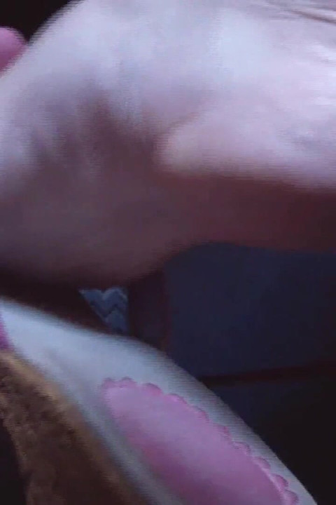 Pedal Pumping in Pink Wedges/flip Flops