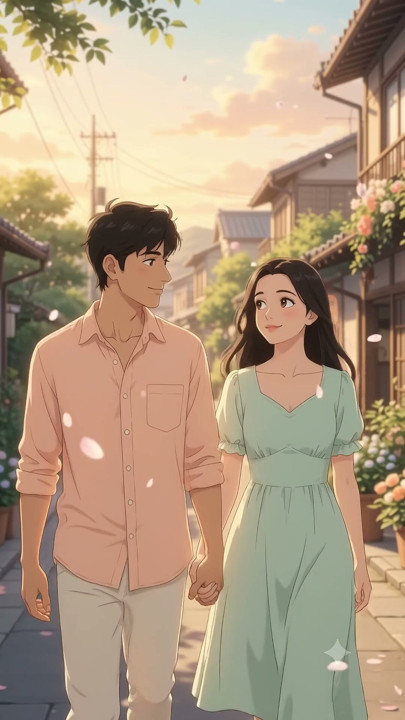 Romantic cartoon video