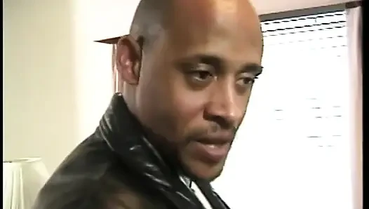 Lusty ebony with a great ass takes client home to suck his tool