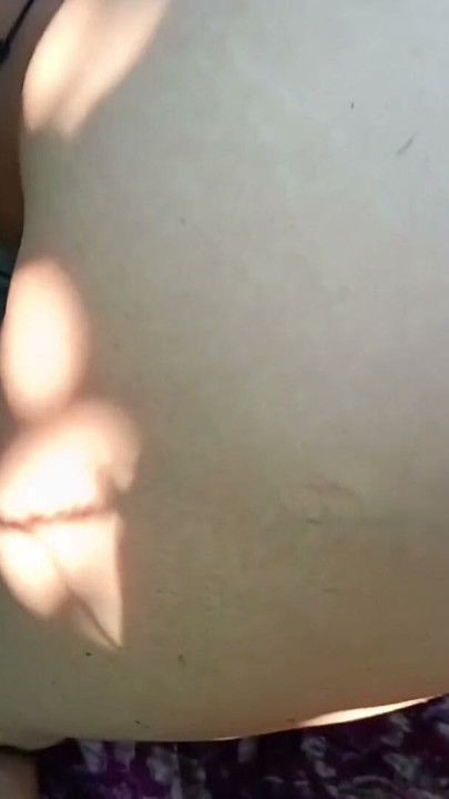The stepbrother made stepsister completely naked in the cornfield and made a doggy and rubbed the fat ass | Clip 1