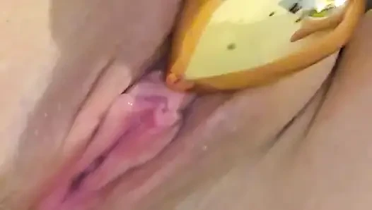 Sexy MILF Inserts Anal Plug Into Her Bare Pussy in the Bathtub...
