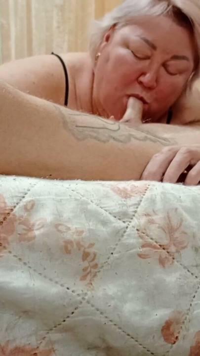 wife sucks my dick until her mouth is filled with hot cum | Clip 2