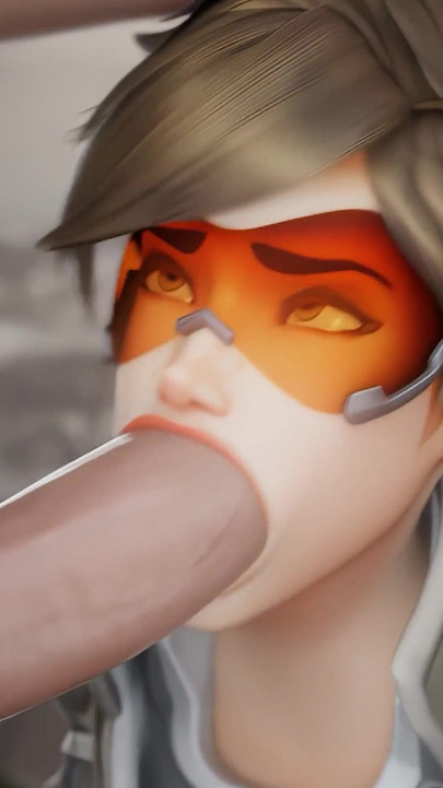 Tracer & Kiriko - Sharing Dick, Blowjob & Cowgirl Riding 3D Porn Overwatch