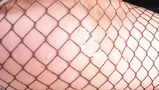 Pee with Fishnet Stockings and Hook in My Ass