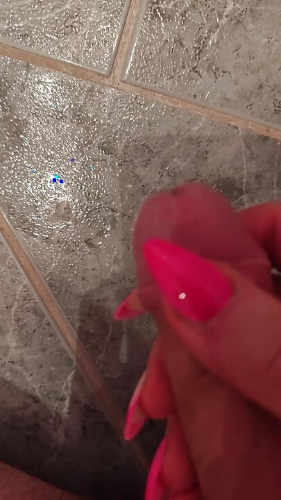 Squirted with my pink nails