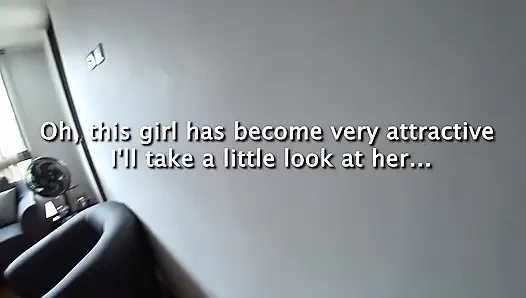 My BIG ASS NEIGHBOR caught me watching, now I have to pay the price, Shoving his big cock into her tight ass