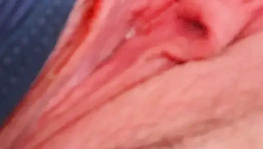 Masturbation of pleasure by a brunette and hot solo