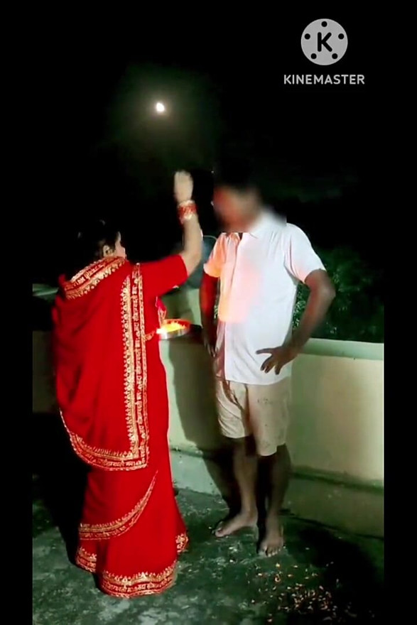 Mallu Girl Celebrating Karwachouth with BBC Guy