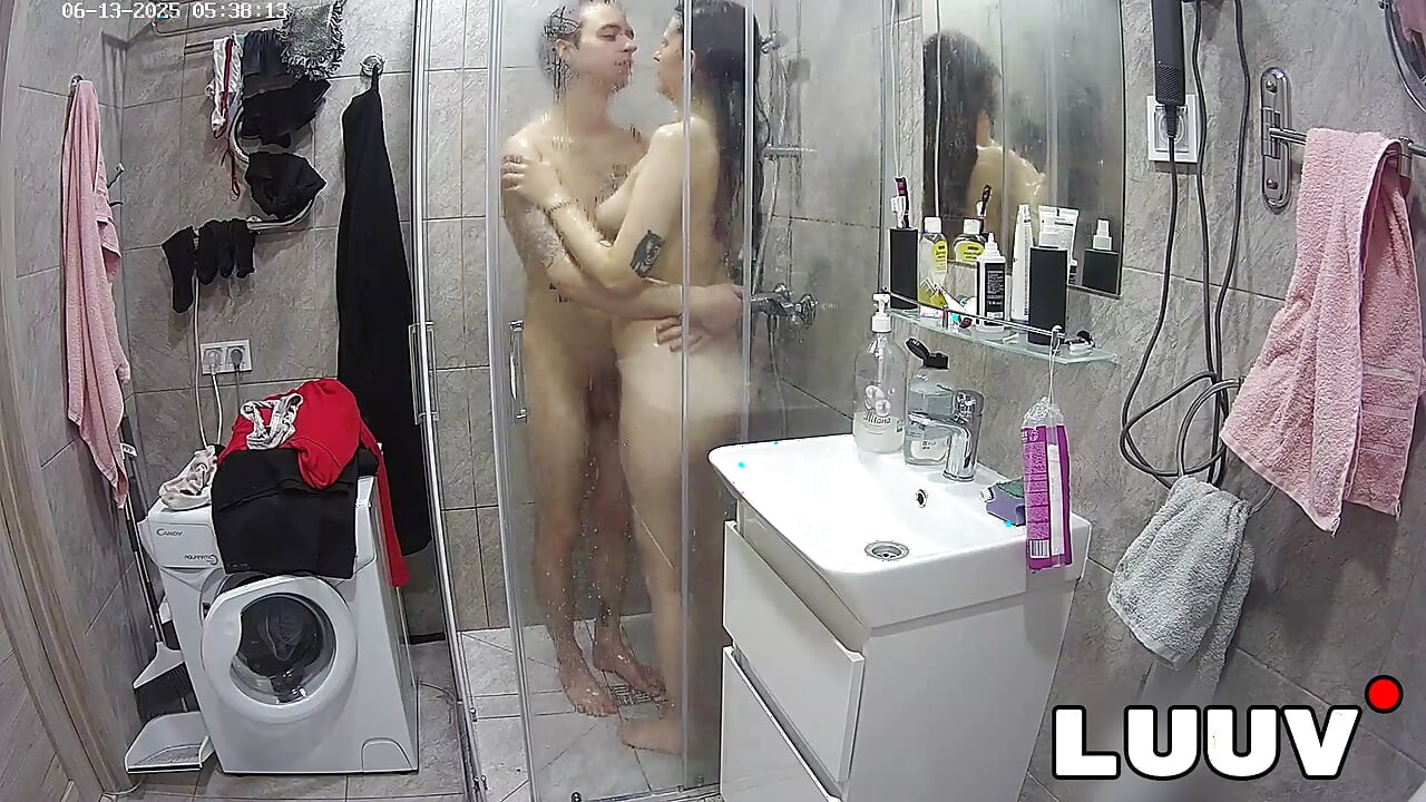 LUUV. Alice, a tattooed beauty, takes a shower with her boyfriend