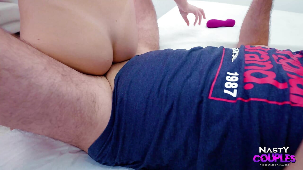She Plays with the Dildo in Her Pussy While Giving Her Ass
