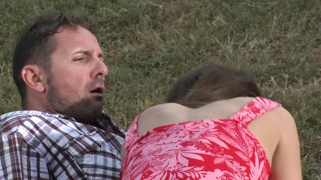 Busty babe gets anally fucked outdoor