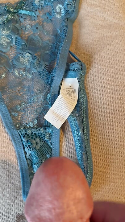 Cum on wife’s panties 60