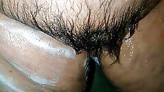 Black Countess   Pretty unrestrained Intimate Care the Countess soaps her hairy pussy  BBW  Milf