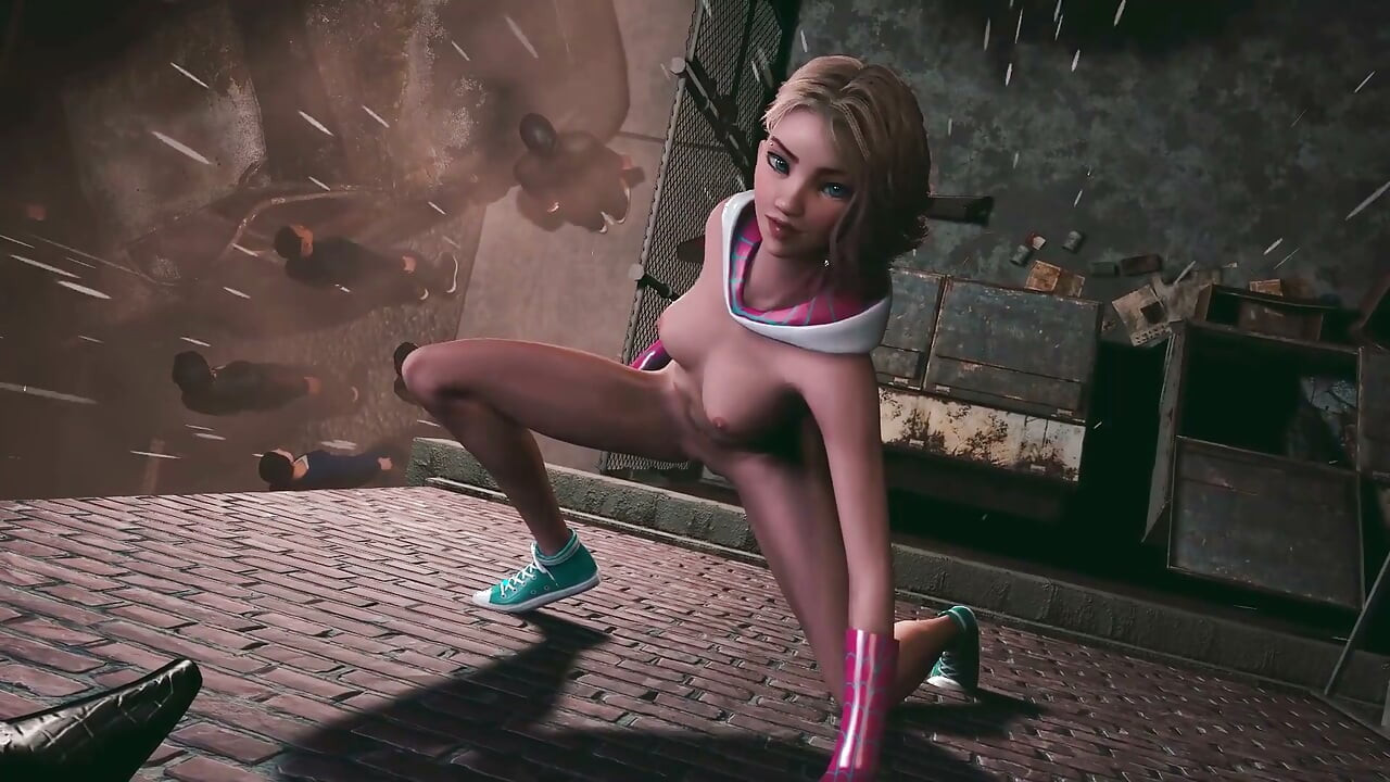 Spider Gwen neukt Venom