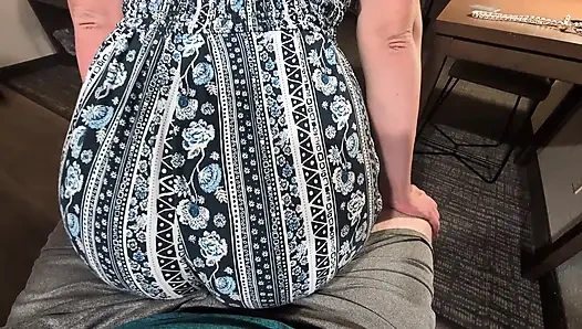 creaming shorts during lap dance from redhead