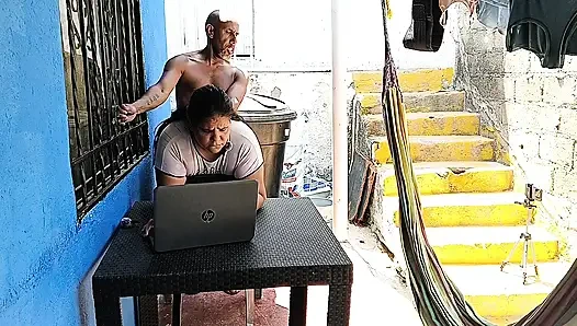 Outdoor sex with my horny, big-assed neighbor