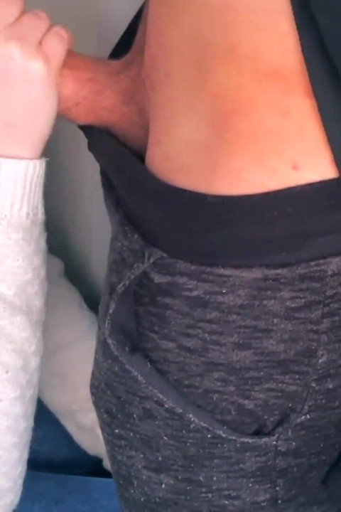 Outdoor blowjob on the balcony