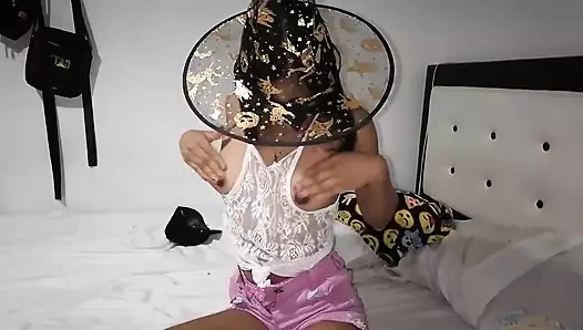 On Halloween night my niece didn't want candy.