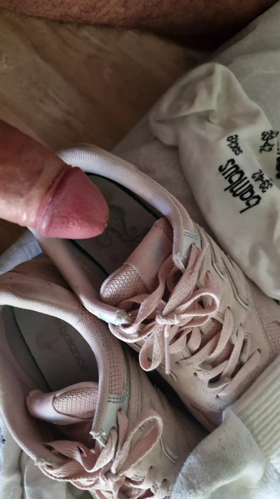 My wife's cumshot shoes 2