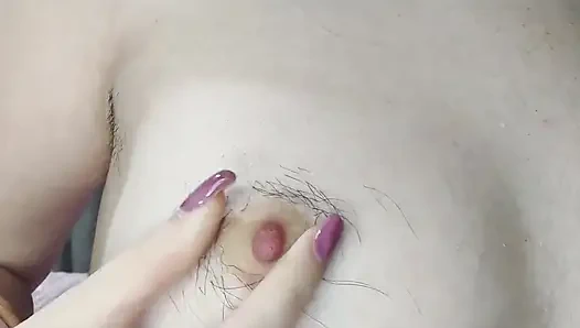 Playing with My Hairy Nipples