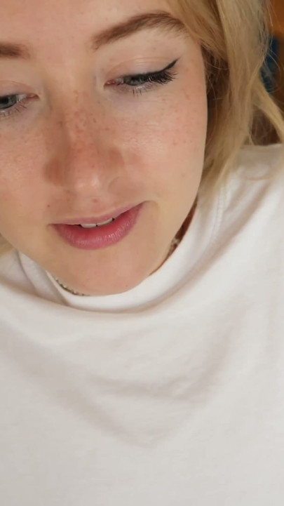 I gave a creampie to hot blonde teen Ann Joy - she's new to porn and this is one of her first ever sex tapes. | Clip 3