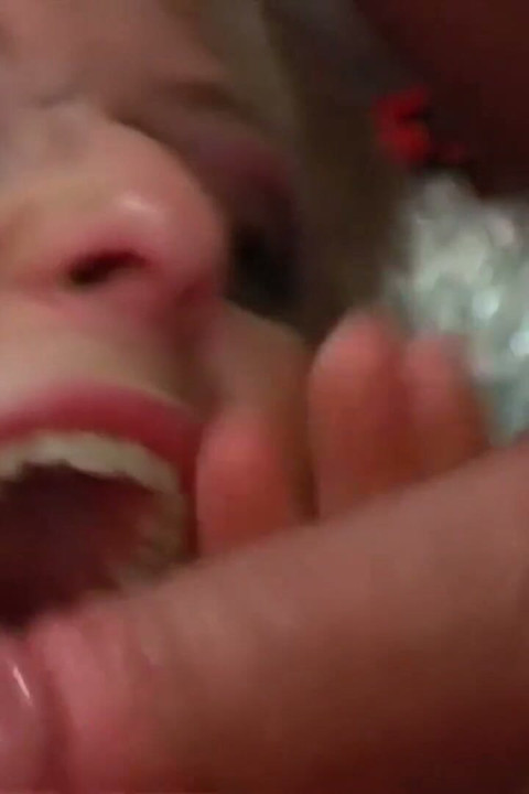 Sweet blonde milf plays with two cocks