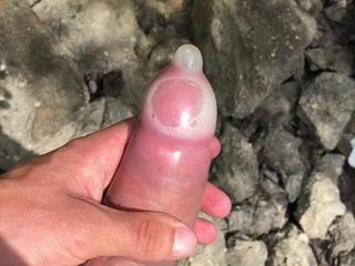 Used Condom with a Hokker outside