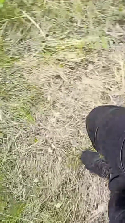 Pet woof outdoor all covered in Stepdaddy's hot fucking cum!