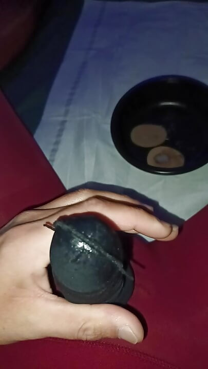 Slow motion cumming inside high spandex tights