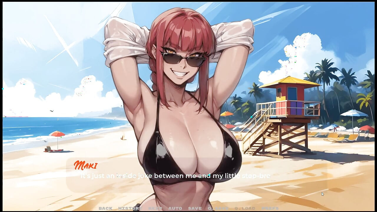 My New Girlfriend  Taboo Hentai Game  Ep.24 Day at the Beach with My Two Hot Step Sisters!