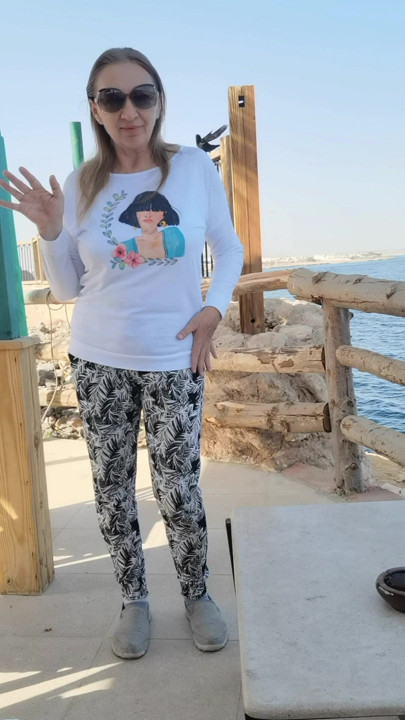 Avó louca na praia