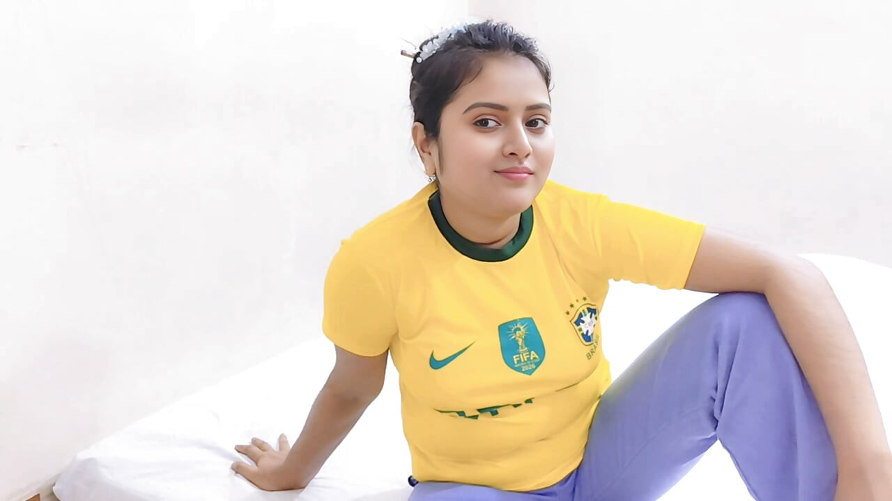 Step brother fucking his beautiful step sister while betting on a football game.(Full Bangla  Audio)