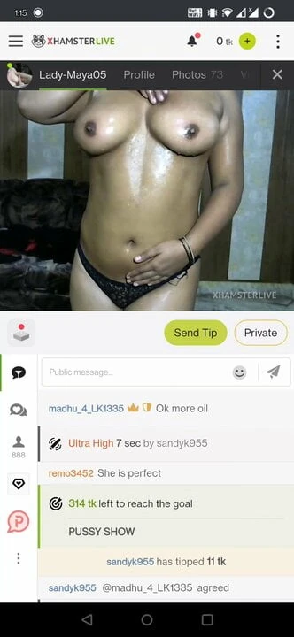 Lady maya oil in boobs and body