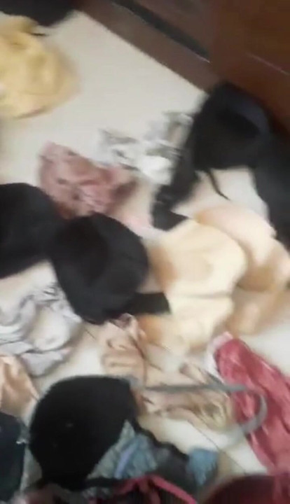 Big cock indian man masterbating with women under garments bra panty