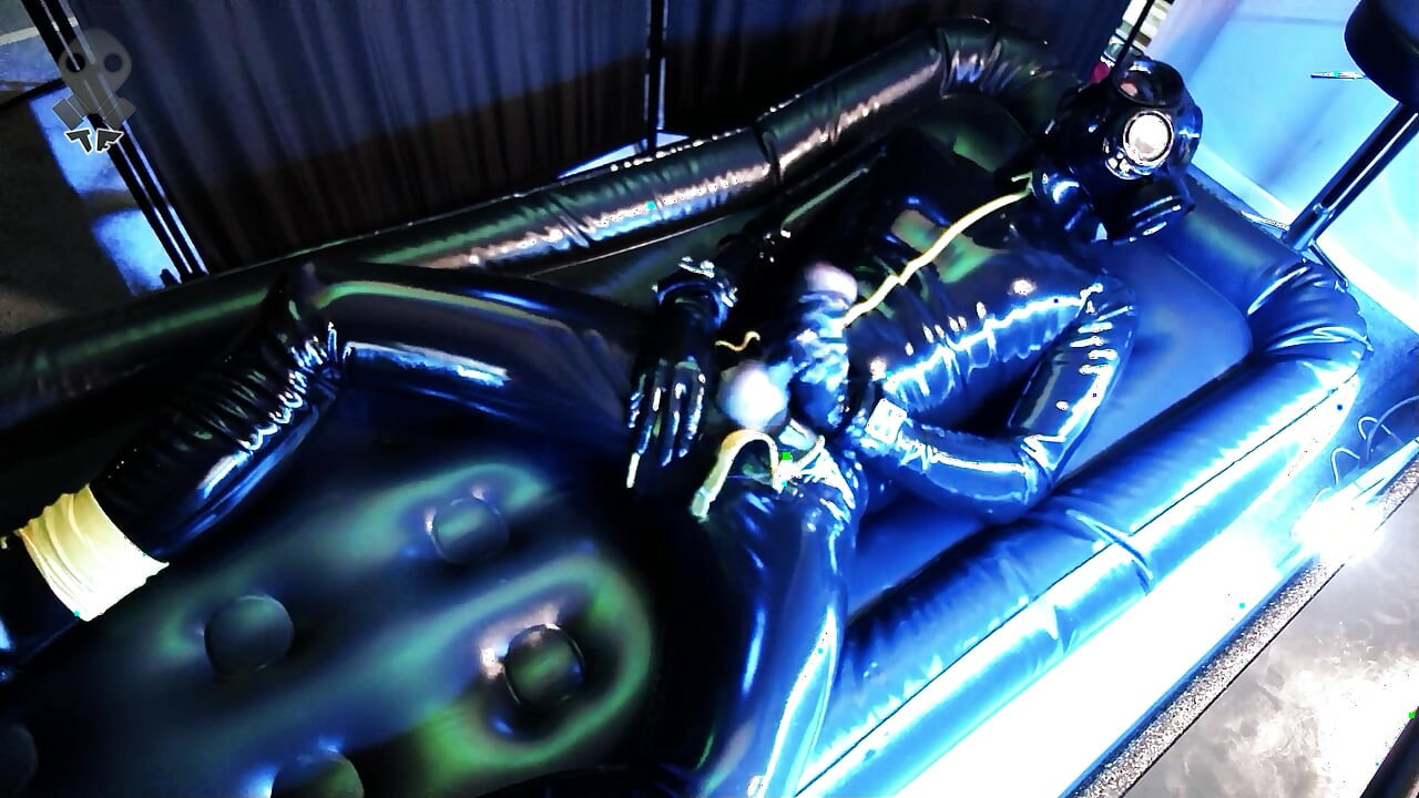 Rubberdrone jerk off with sounding