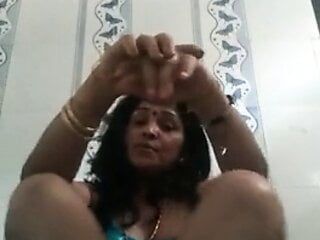 Indian Aunty Singing And Recording Herself