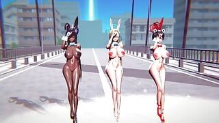 Mmd R-18 애니메이션 소녀들 섹시 댄스 클립 184