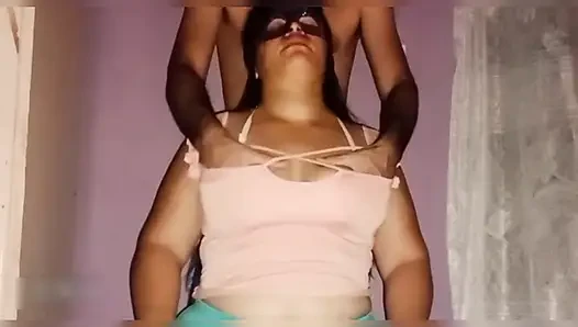 My husband is addicted to sucking my big natural tits, that's why after a massage he fills me with hot milk