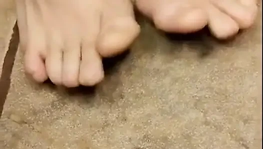 Kaki panjang kaki besar di atas pemandangan