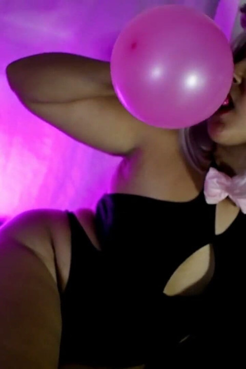 POV Cute Foxy Girl Balloons and Blowjob - Bunny Looner