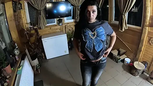 Tight Jeans Dance Slut Gagging Facefuck & Cum on My Tangas