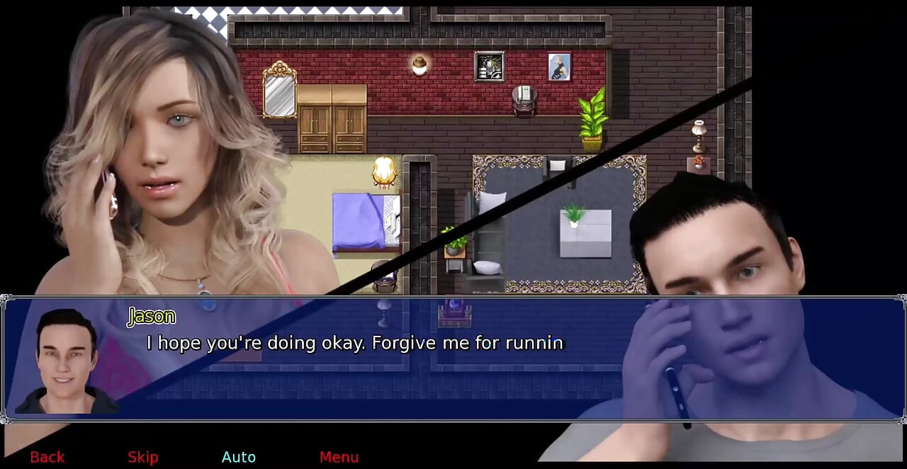 A esposa do escritório # 26 - Jessie foi para Stacy no banheiro do trabalho ... Andy goza em toda a perna da Stacy.