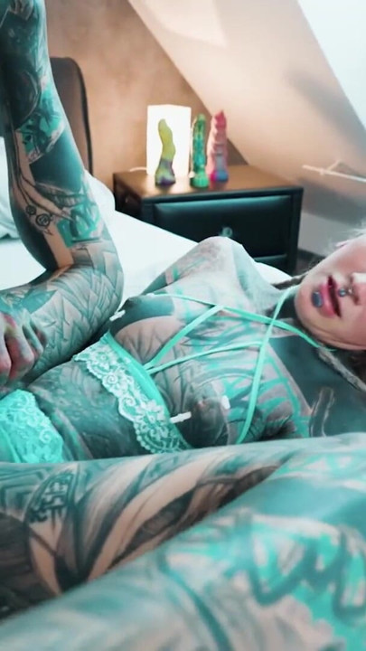 ANAL loving hippie gets fucked and cum covered by tattooed guy with big cock | Clip 1