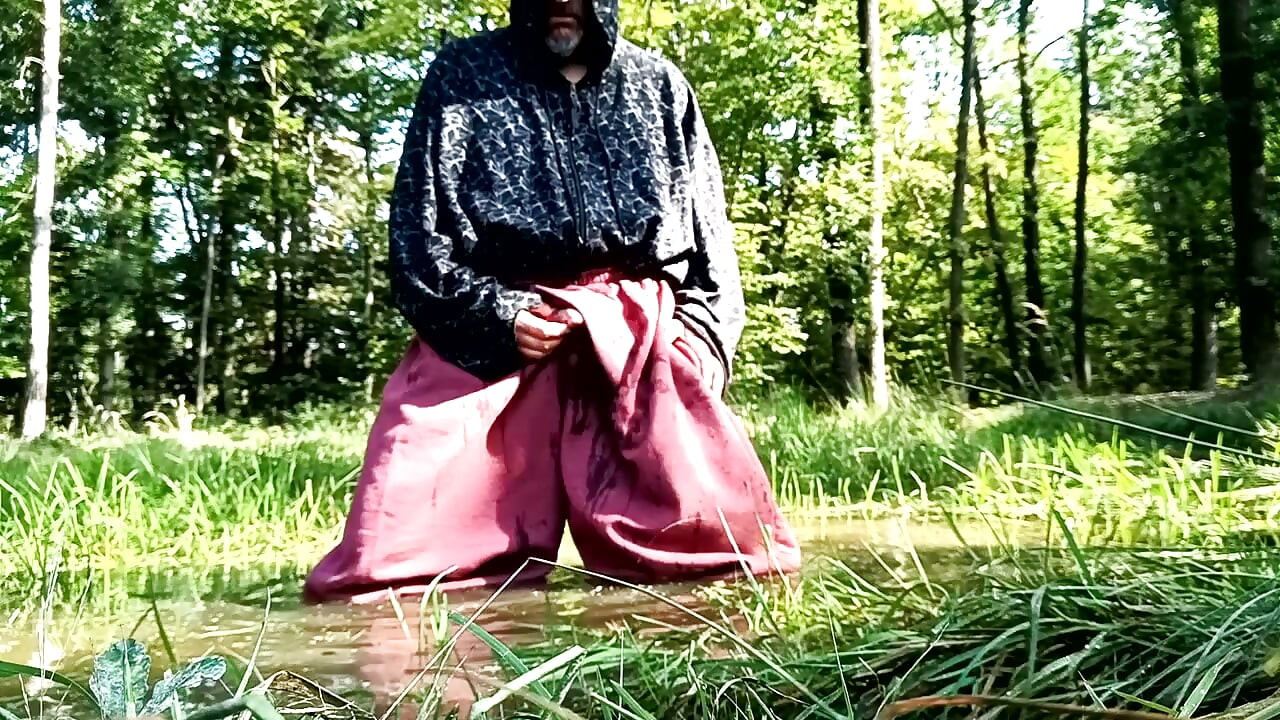 Soaking old sweatpants