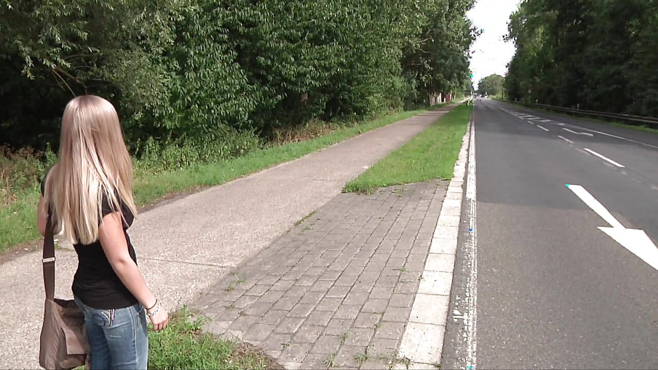 German Girl cars off and get fucked by a real macho