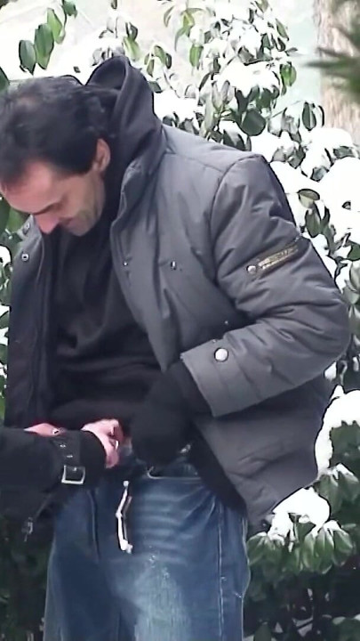 Skinny Teen Lussy Kirschner get risky no condom outdoor fuck on snow by old ugly Guy | Clip 1